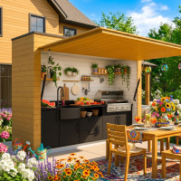 BBQ closable space, DIY Grill Shed Station - Digital Download Only