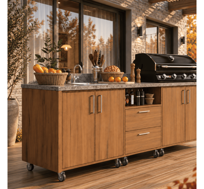 Get Your DIY Grill Cabinet, Grill Table, and Outdoor Kitchen Plans Here