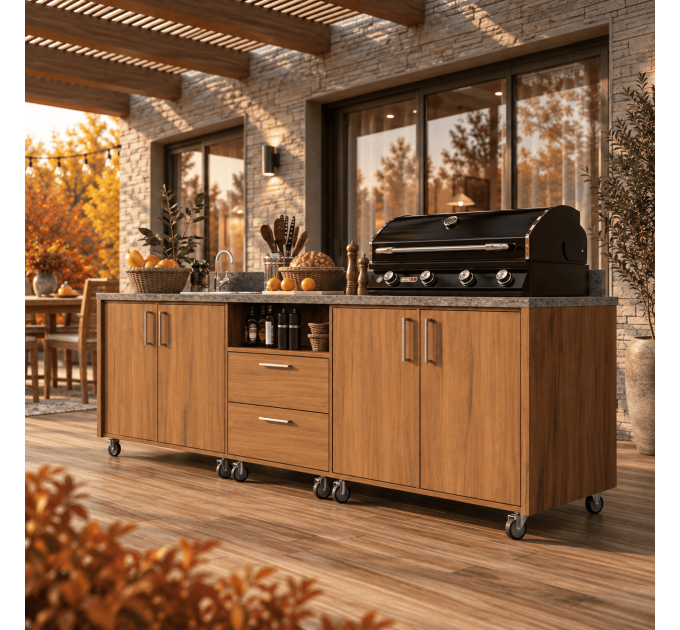 Get Your DIY Grill Cabinet, Grill Table, and Outdoor Kitchen Plans Here