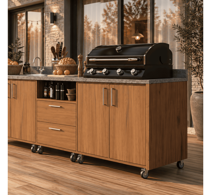 Get Your DIY Grill Cabinet, Grill Table, and Outdoor Kitchen Plans Here