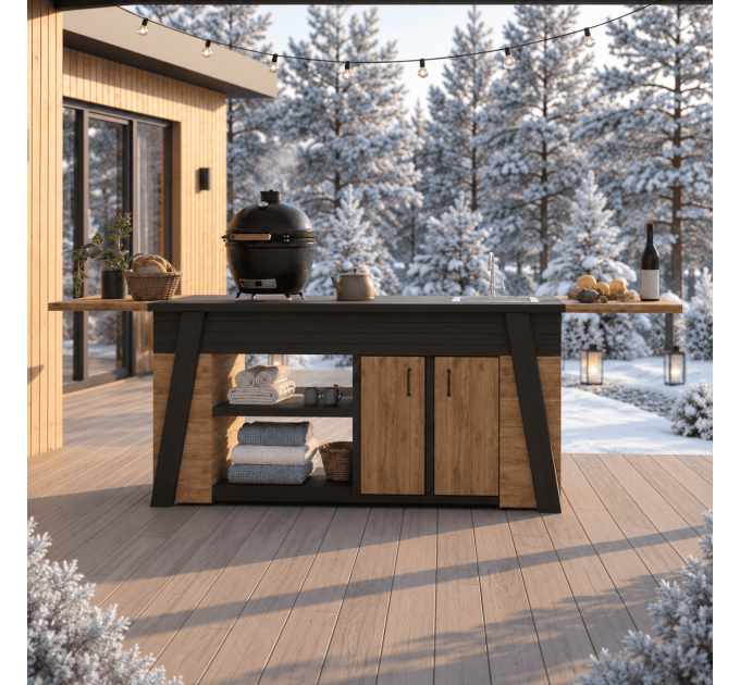 DIY Grill Shed Station & BBQ Kitchen Table - Download Your Plans Today