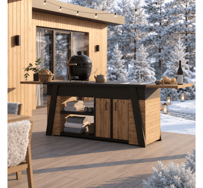 DIY Grill Shed Station & BBQ Kitchen Table - Download Your Plans Today