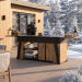 DIY Grill Shed Station & BBQ Kitchen Table - Download Your Plans Today