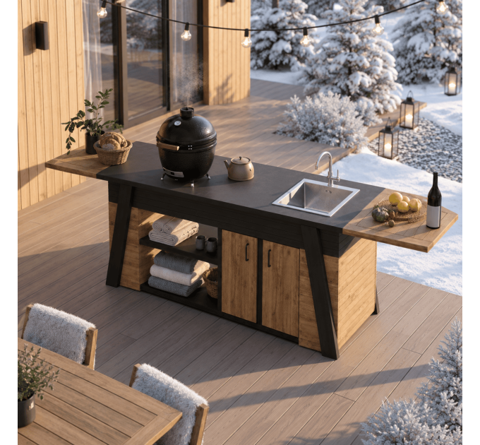 DIY Grill Shed Station & BBQ Kitchen Table - Download Your Plans Today
