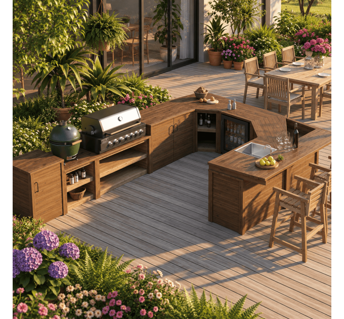 DIY Modular Outdoor Kitchen and BBQ Table - Download Your Plans Instantly