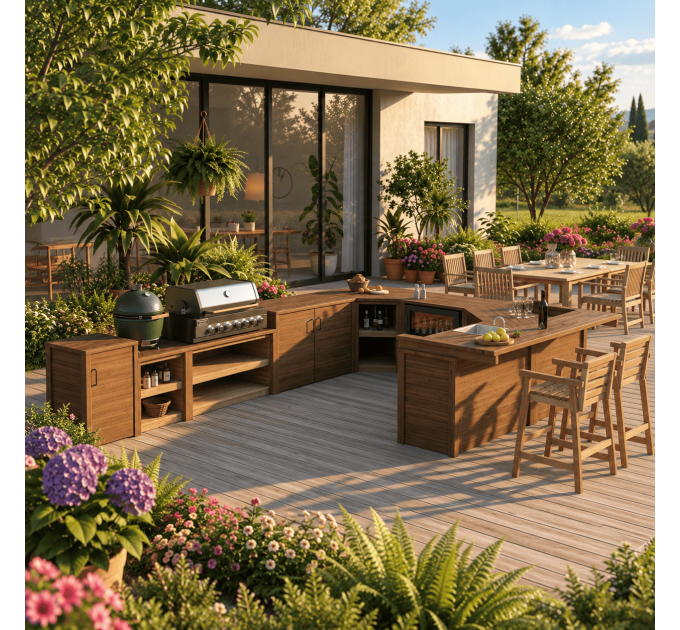 DIY Modular Outdoor Kitchen and BBQ Table - Download Your Plans Instantly