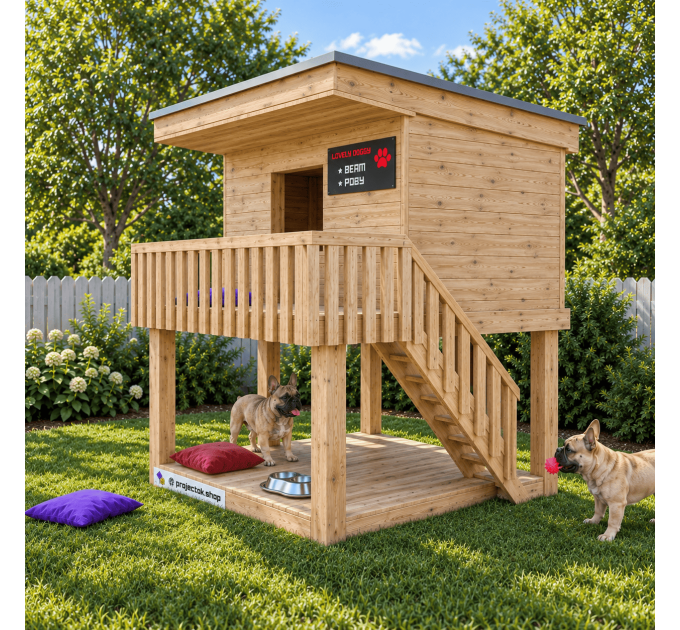 DIY wooden doghouse instructions, Wooden dog house, Outdoor dog house, Luxury dog houses, Dog house bed - Digital Download Only
