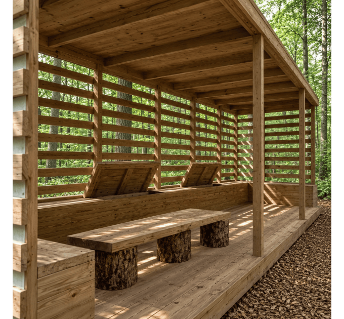Modern pergola, patio plan, shelter plan, covered shelter, outdoor house, pavilion plan - Digital Download Only
