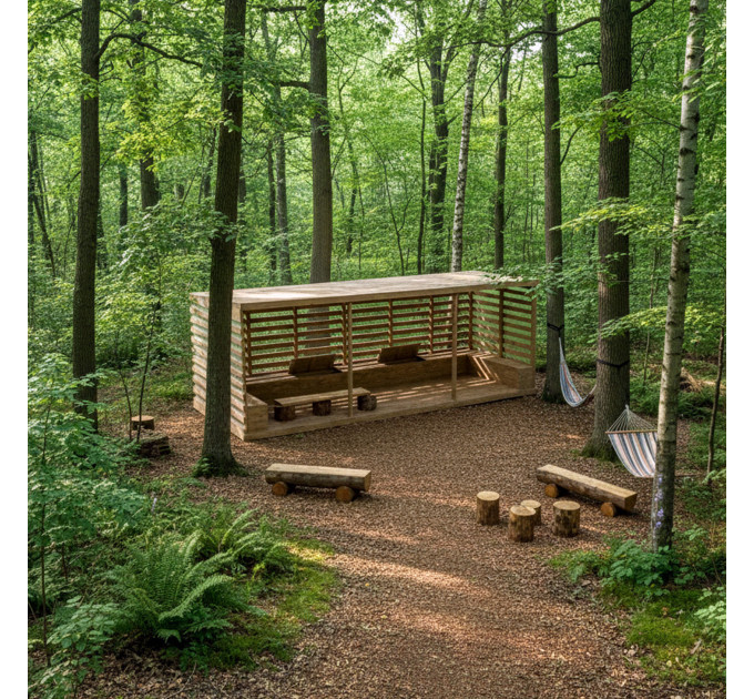 Modern pergola, patio plan, shelter plan, covered shelter, outdoor house, pavilion plan - Digital Download Only