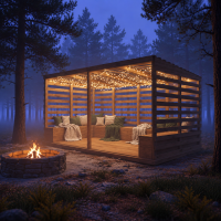 Modern patio plan, shelter plan, covered shelter, outdoor house, pavilion plan, pergola - Digital Download Only Modern patio plan, shelter plan, covered shelter, outdoor house, pavilion plan, pergola - Digital Download Only