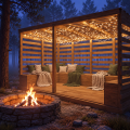 Modern patio plan, shelter plan, covered shelter, outdoor house, pavilion plan, pergola - Digital Download Only