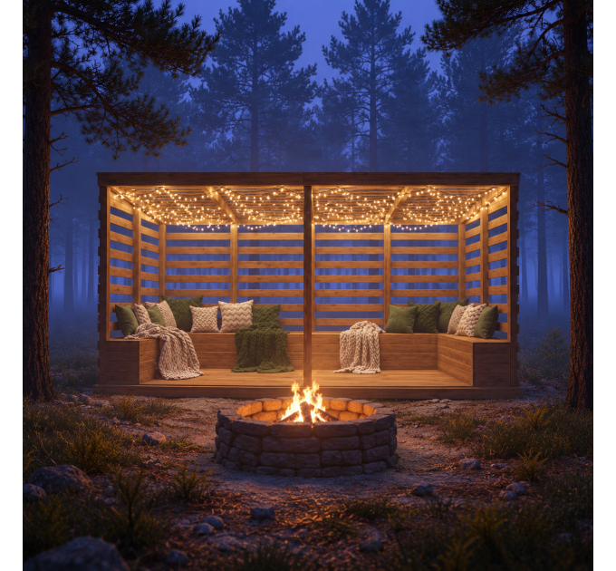 Modern patio plan, shelter plan, covered shelter, outdoor house, pavilion plan, pergola - Digital Download Only