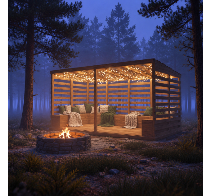 Modern patio plan, shelter plan, covered shelter, outdoor house, pavilion plan, pergola - Digital Download Only