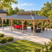 DIY Pergola, Wood gazebo plan, Complete pavilion, Gable timber frame pavilion, Gable pergola - Digital Download Only