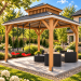 DIY 12' x 12' Gable pergola, Wood gazebo plan, Complete pavilion, Gable timber frame pavilion - Digital Download Only