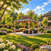 DIY 12' x 12' Gable pergola, Wood gazebo plan, Complete pavilion, Gable timber frame pavilion - Digital Download Only
