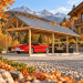 Wood gazebo plan, Gable pergola, Complete pavilion, Gable timber frame pavilion - Digital Download Only