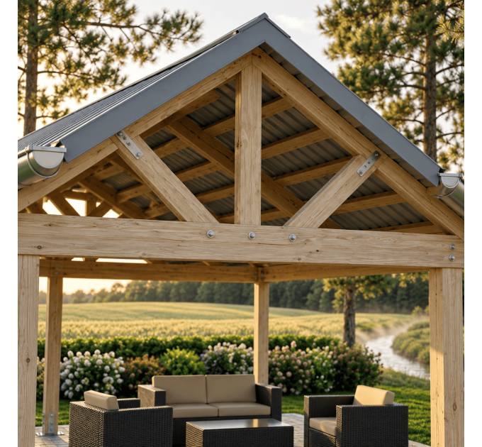 Gabled pergola, Pavilion blueprints, Family project, Gazebo drawings, Grill veranda, Gazebo plans - Digital Download Only