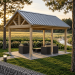 Gabled pergola, Pavilion blueprints, Family project, Gazebo drawings, Grill veranda, Gazebo plans - Digital Download Only