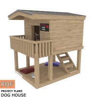 Outdoor dog house, DIY wooden doghouse instructions, Luxury dog houses, Dog house bed - Digital Download Only