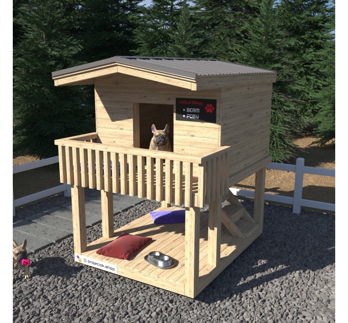 Outdoor dog house, DIY wooden doghouse instructions, Luxury dog houses, Dog house bed - Digital Download Only