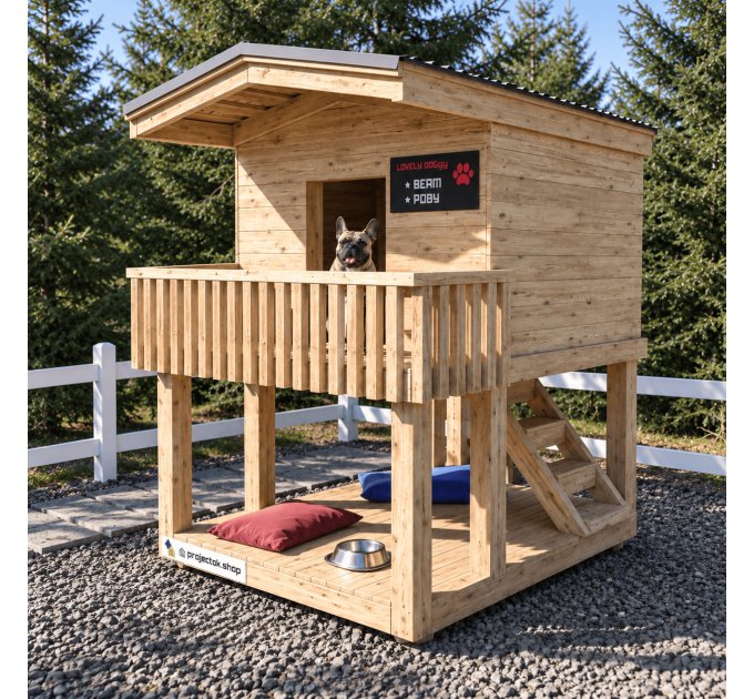 Outdoor dog house, DIY wooden doghouse instructions, Luxury dog houses, Dog house bed - Digital Download Only