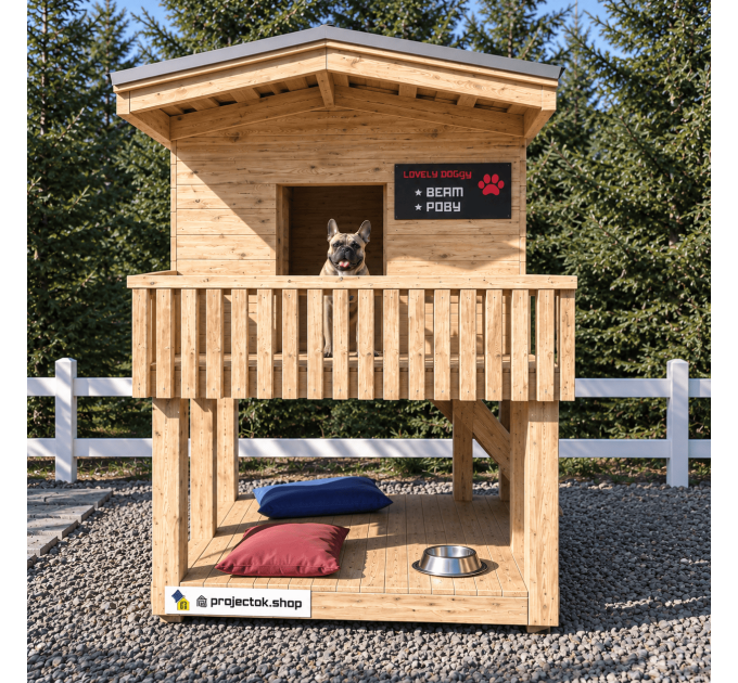 Outdoor dog house, DIY wooden doghouse instructions, Luxury dog houses, Dog house bed - Digital Download Only
