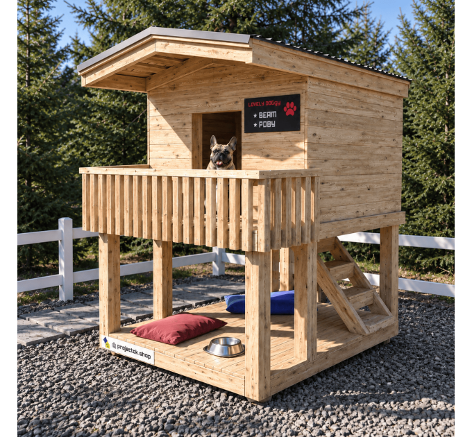 Outdoor dog house, DIY wooden doghouse instructions, Luxury dog houses, Dog house bed - Digital Download Only