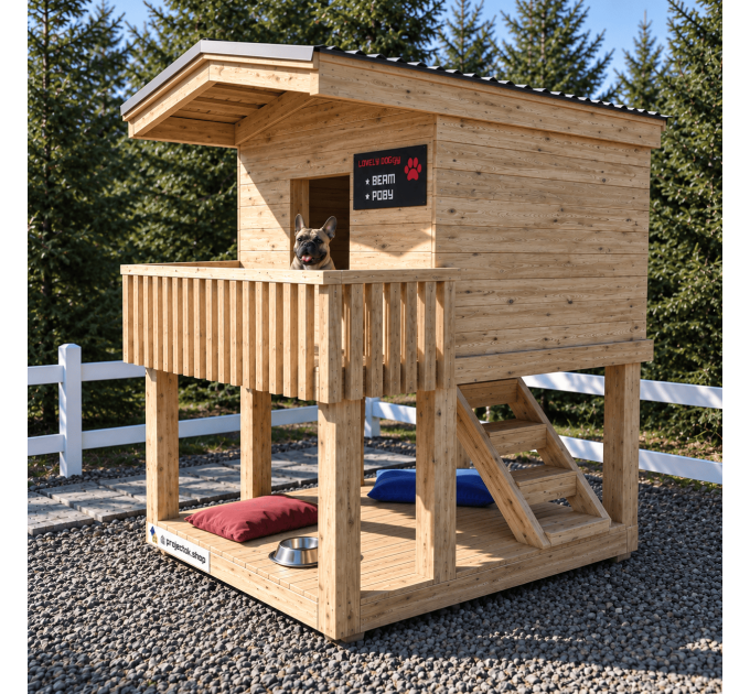 Outdoor dog house, DIY wooden doghouse instructions, Luxury dog houses, Dog house bed - Digital Download Only