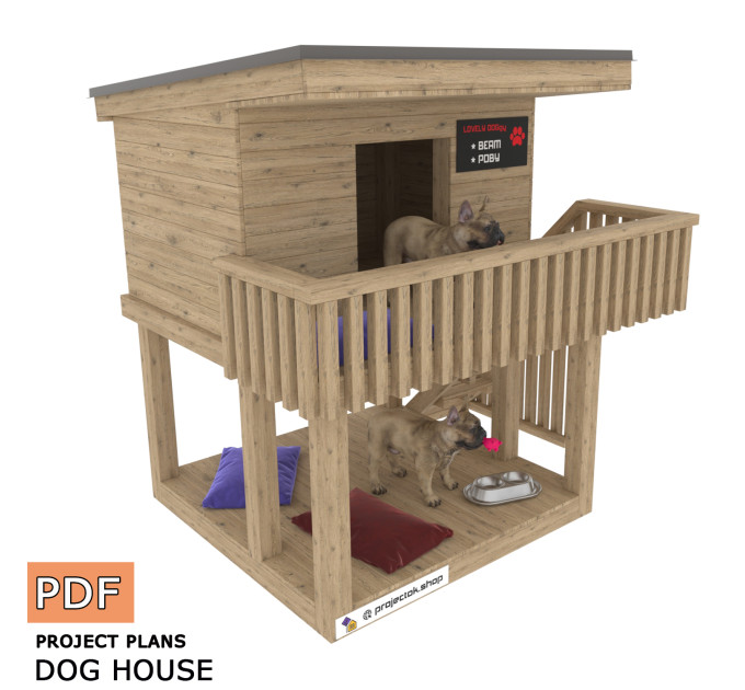 DIY wooden doghouse instructions, Wooden dog house, Outdoor dog house, Luxury dog houses, Dog house bed - Digital Download Only