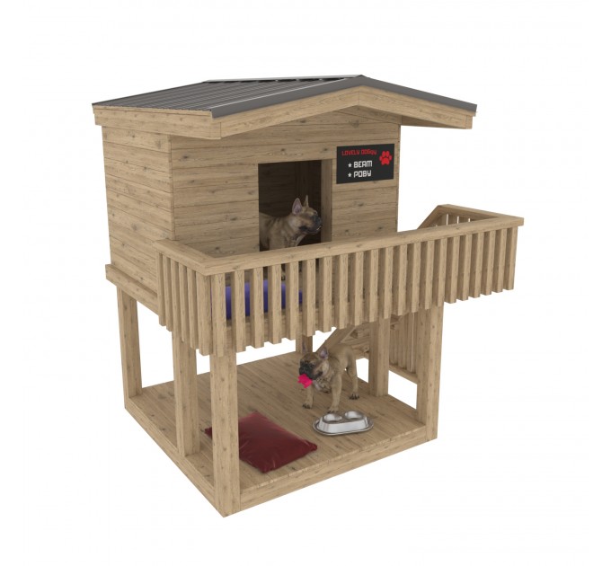 Wooden doghouse, Step-by-step guide, DIY doghouse plans, Luxury dog houses, Dog house bed, Large/medium dog house - Digital Download Only