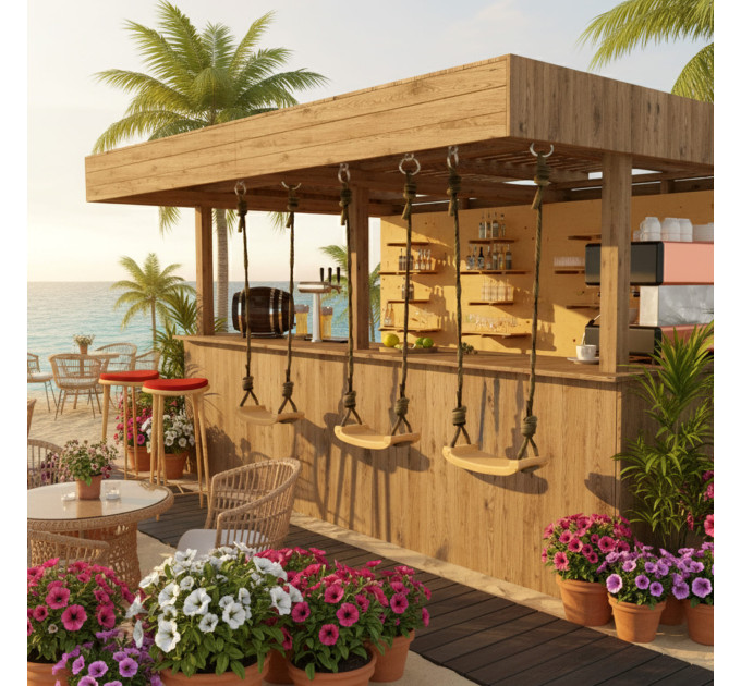 Outdoor Bar, backyard party pavilion, open-air bar, beach bar, outdoor house, party bar plan - Digital Download Only