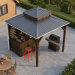 Outdoor Bar, backyard party pavilion, open-air bar, beach bar, outdoor house, party bar plan - Digital Download Only
