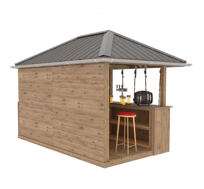DIY Beach bar, outdoor open-air bar, backyard party pavilion, outdoor house, party bar plan - Digital Download Only
