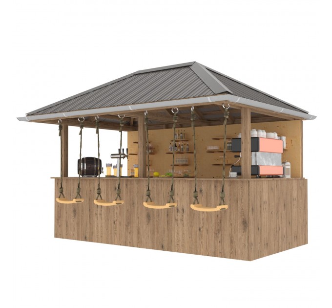 DIY Beach bar, outdoor open-air bar, backyard party pavilion, outdoor house, party bar plan - Digital Download Only