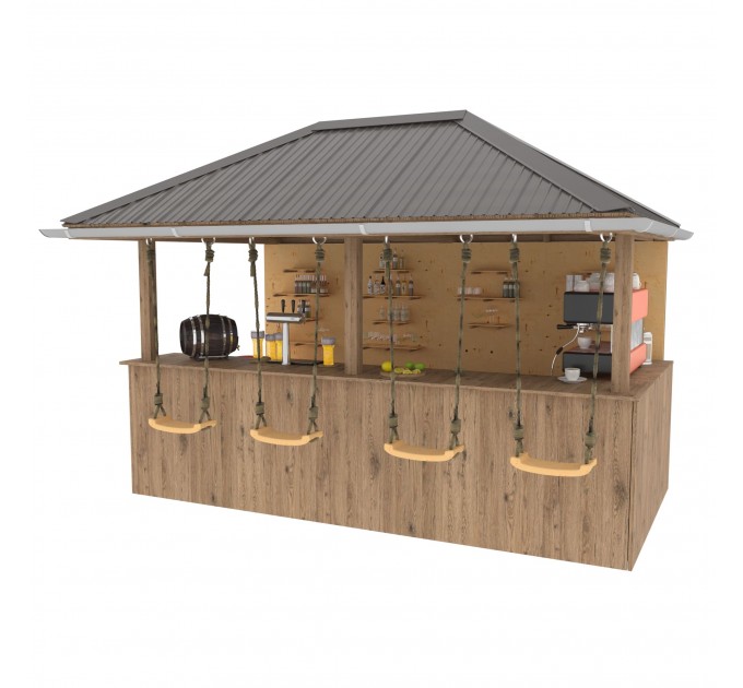 DIY Beach bar, outdoor open-air bar, backyard party pavilion, outdoor house, party bar plan - Digital Download Only