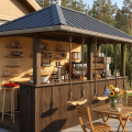 DIY Beach bar, outdoor open-air bar, backyard party pavilion, outdoor house, party bar plan - Digital Download Only