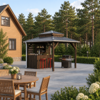 DIY Outdoor open-air bar, backyard party pavilion, beach bar, outdoor house, party bar plan - Digital Download Only DIY Outdoor open-air bar, backyard party pavilion, beach bar, outdoor house, party bar plan - Digital Download Only