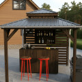 DIY Outdoor open-air bar, backyard party pavilion, beach bar, outdoor house, party bar plan - Digital Download Only