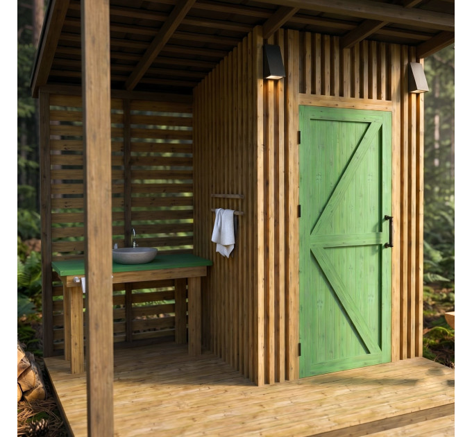 Outdoor Bathroom Shed Plans – Modern Outhouse with Shower, Toilet & Sink