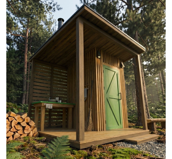 Outdoor Bathroom Shed Plans – Modern Outhouse with Shower, Toilet & Sink