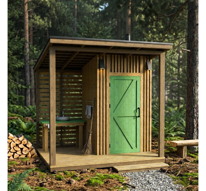 Outdoor Bathroom Shed Plans – Modern Outhouse with Shower, Toilet & Sink